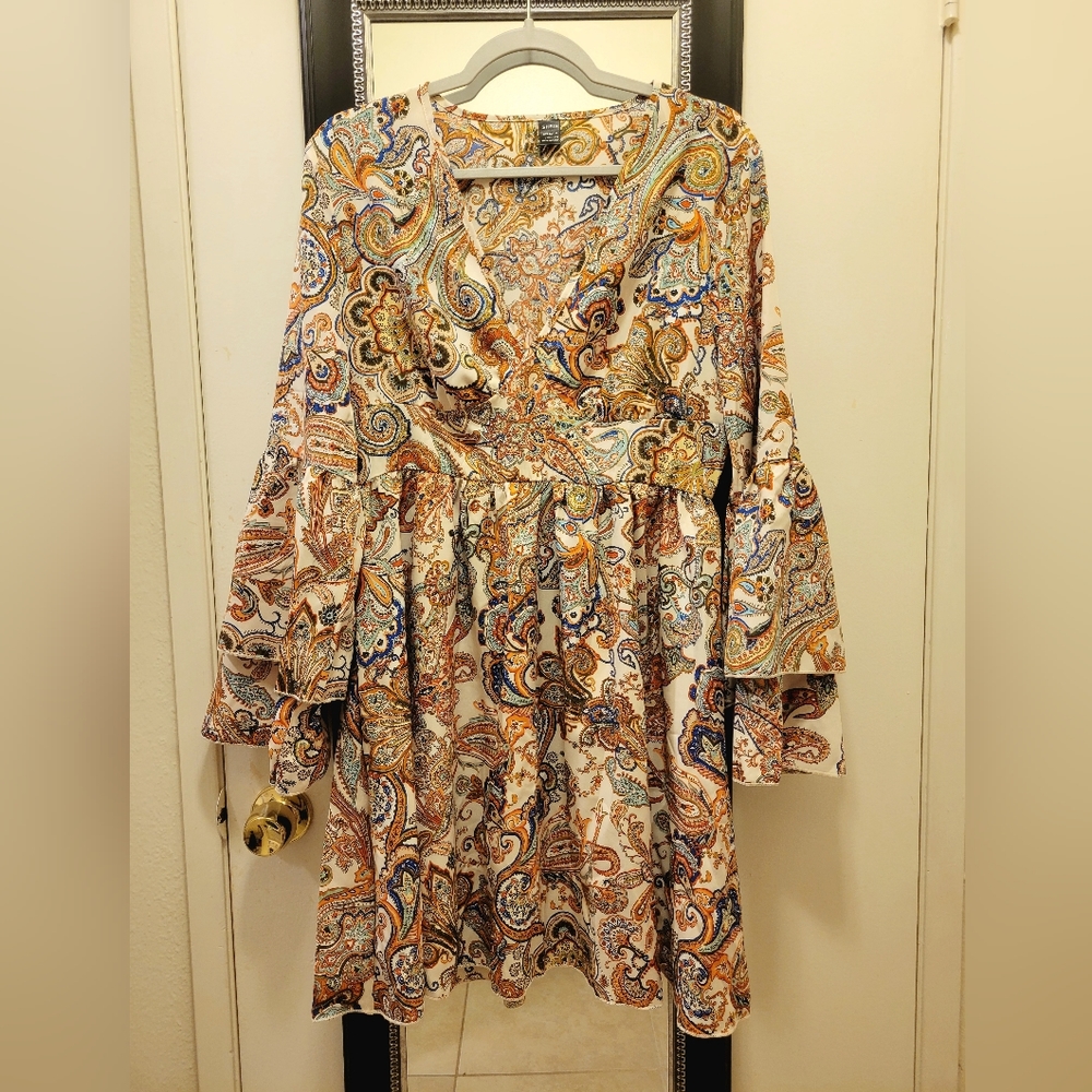 Brand NEW Boho Dress by SHEIN, Long Sleeves, Size L
